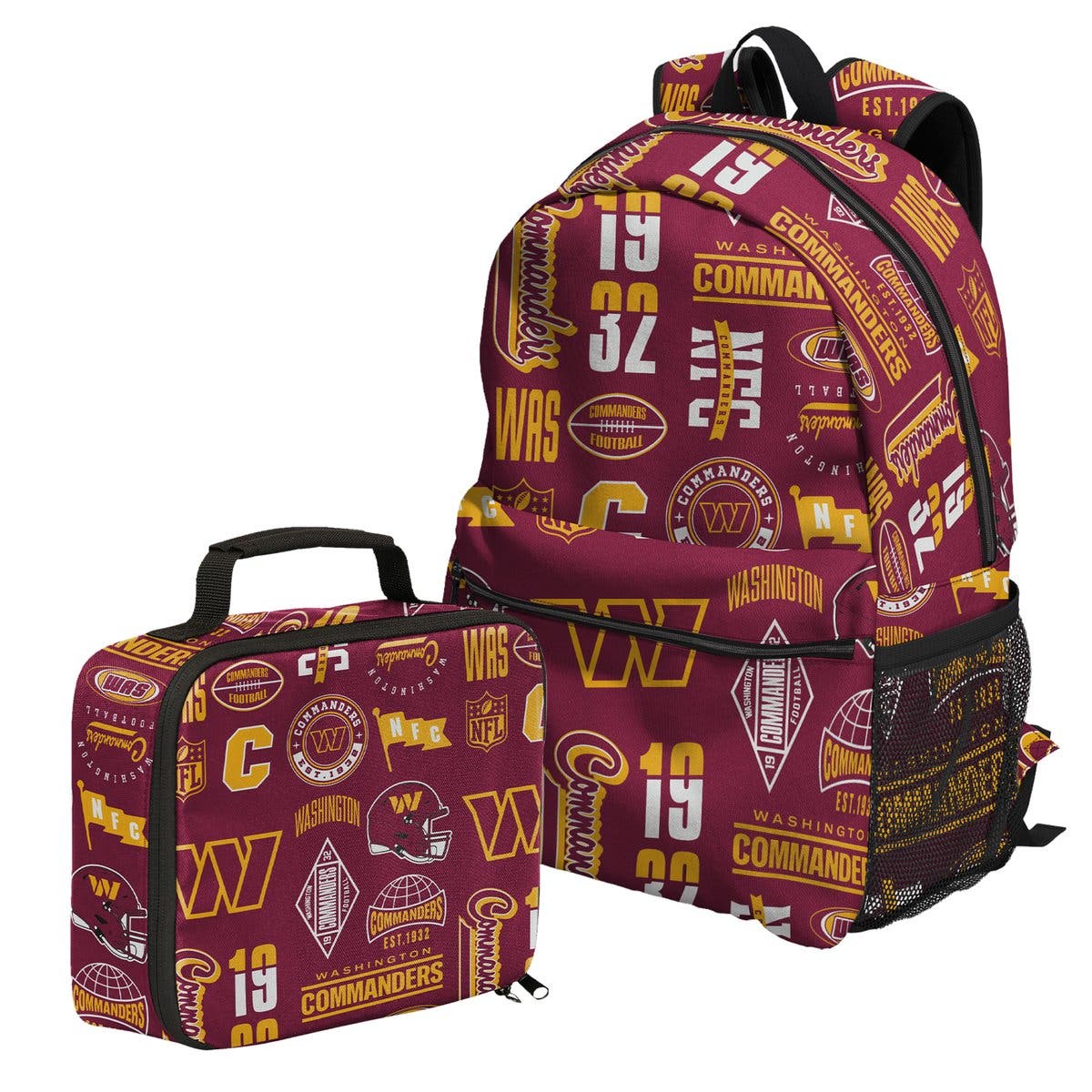 Washington Commanders Backpack and Lunchbox Set, Main, color, Red
