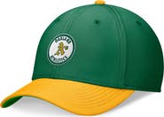Nike Men's Nike Green/Gold Oakland Athletics Cooperstown Collection Rewind Swooshflex Performance Hat