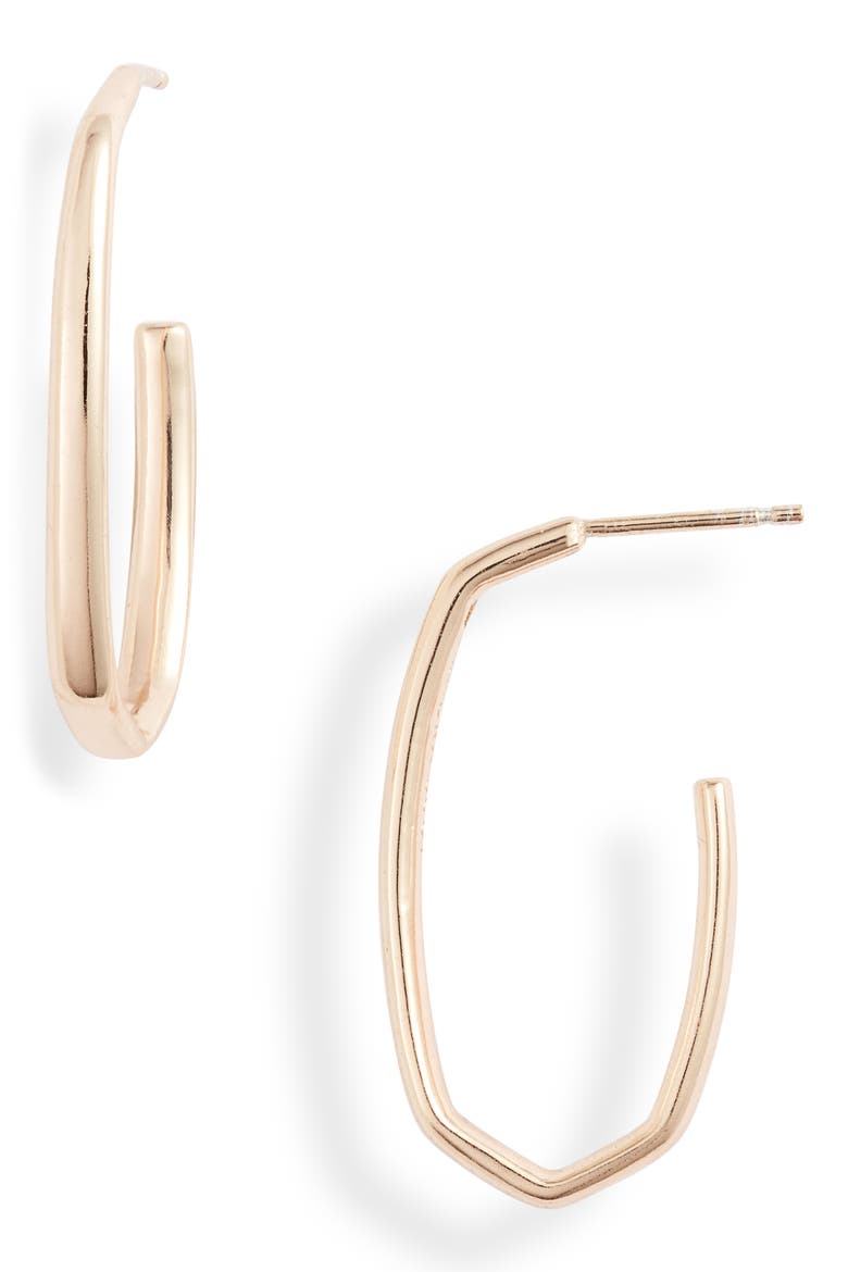 Ellen Hoop Earrings, Main, color, RSG METAL
