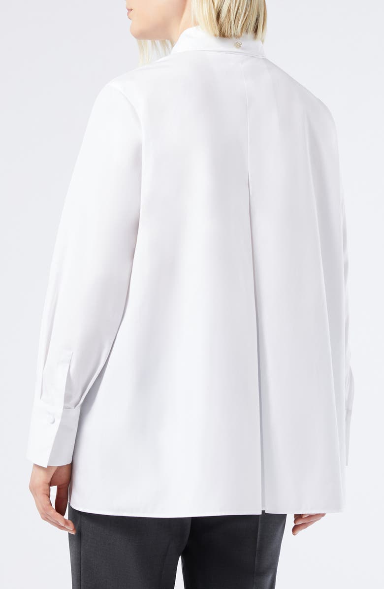 Marina Rinaldi Opera Comfort Fit Cotton Poplin Shirt, Alternate, color, Optical White