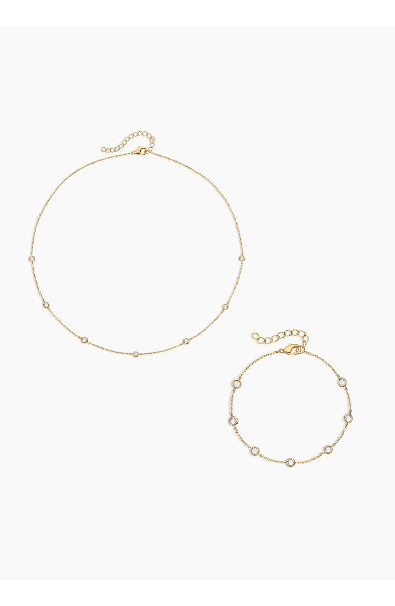 Electric Picks Strand Necklace and Bracelet Set of 2, Main, color, Gold