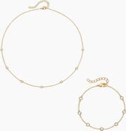 Electric Picks Strand Necklace and Bracelet Set of 2