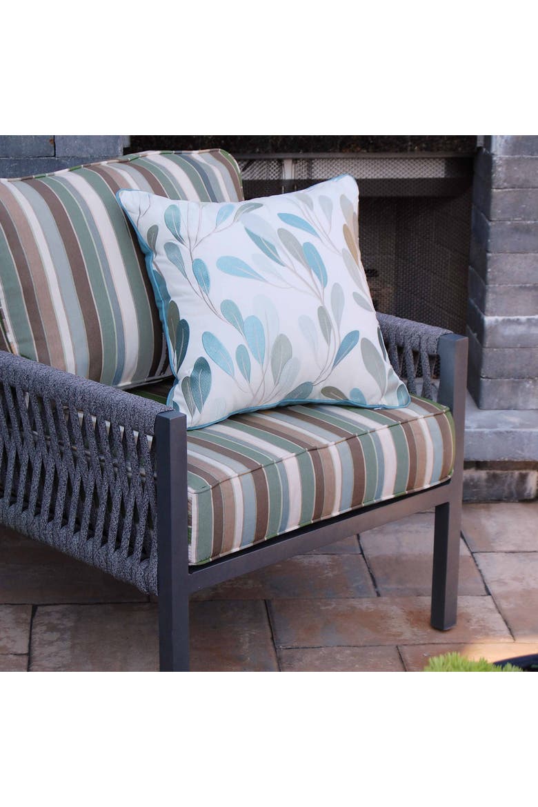 Sea Vine Indoor/Outdoor Accent Throw Pillow 20" x 20", Alternate, color, Blue