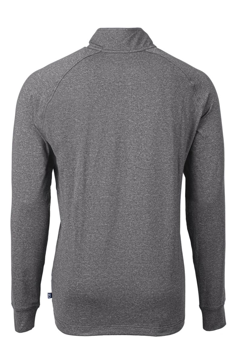 Cutter & Buck Adapt Heather Quarter Zip Pullover, Alternate, color, Black Heather