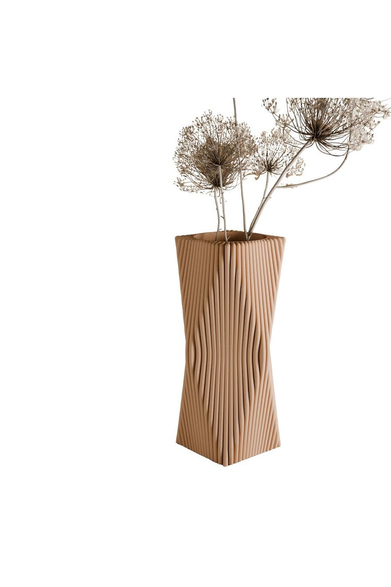 Tides Vase - No Insert, Main, color, Natural Wood