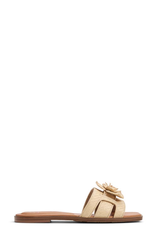 Aldo Seaflower Slide Sandal In Light Beige
