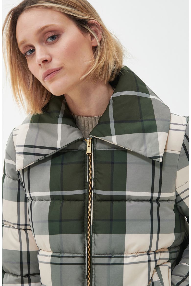 Germaine Tartan Quilted Puffer Jacket, Alternate, color, ANCIENT POPLAR TARTAN