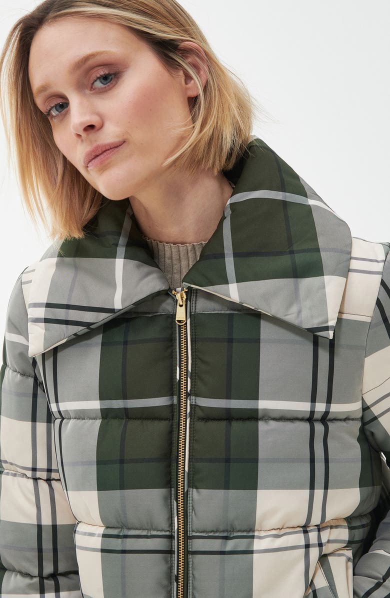 Barbour Germaine Tartan Quilted Puffer Jacket, Alternate, color, 
