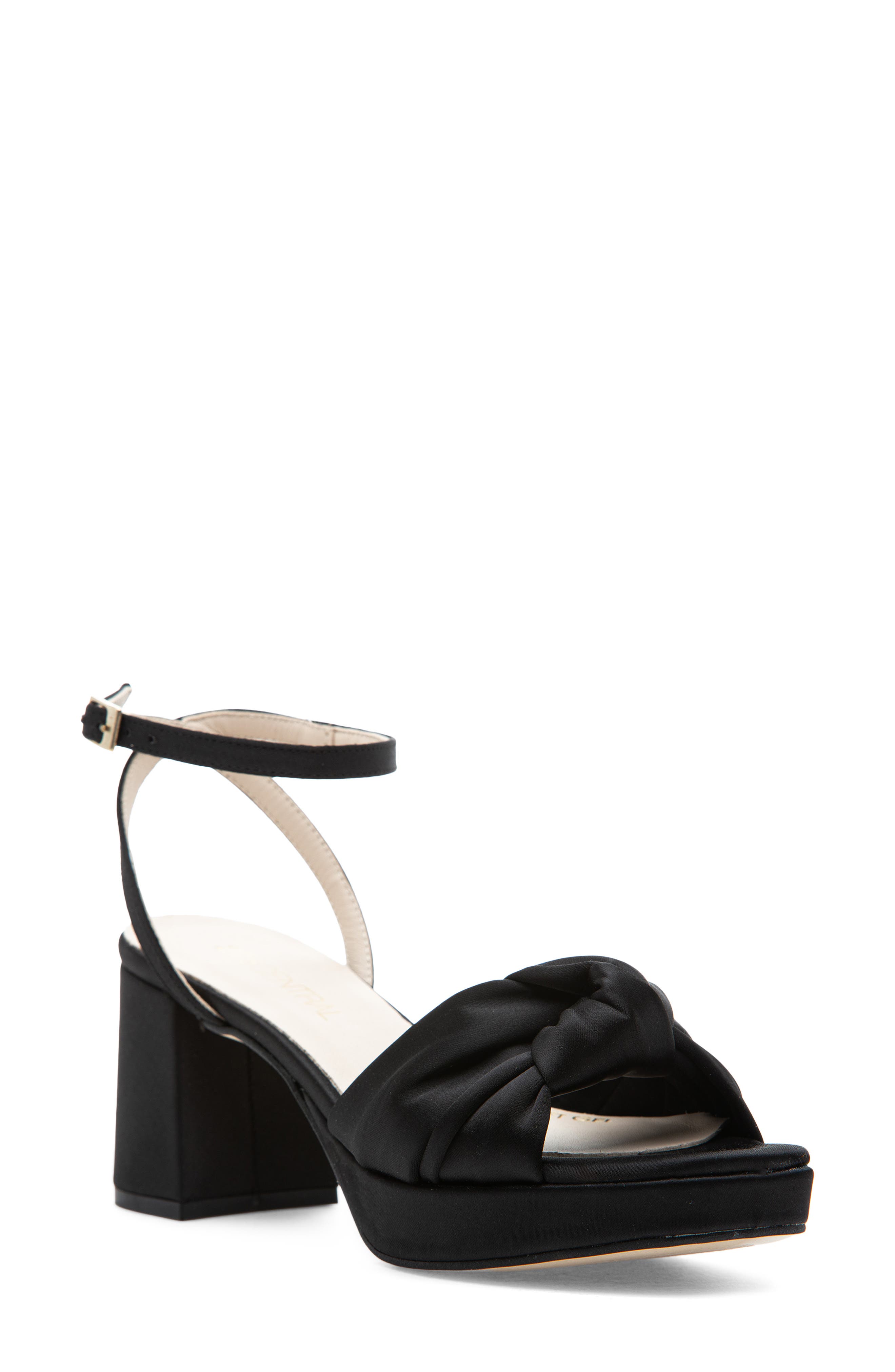 275 Central Malik Ankle Strap Platform Sandal, Main, color, Black