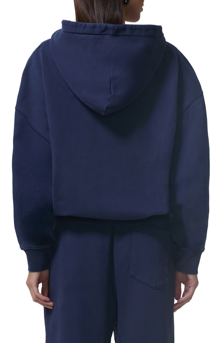 AFRM Oren Cotton Zip Hoodie, Alternate, color, Black Iris