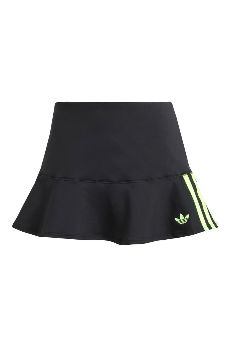 Adicolor Interlock 3-Stripe Miniskirt, Alternate, color, BLACK
