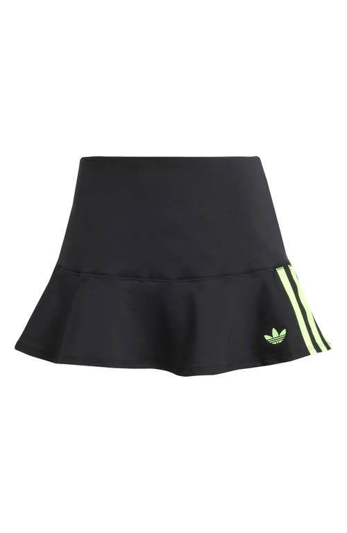 Adidas Originals Adidas Adicolor Interlock 3-stripe Miniskirt In Black
