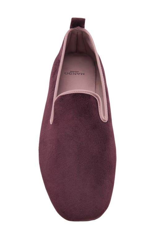 Mango Velour Loafer In Purple