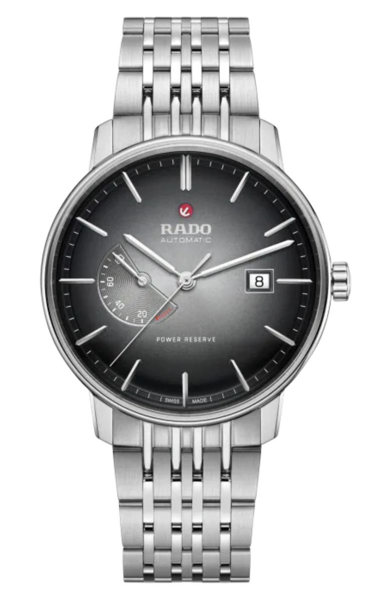RADO Coupole Automatic Power Reserve Bracelet Watch, 41mm, Main, color, 