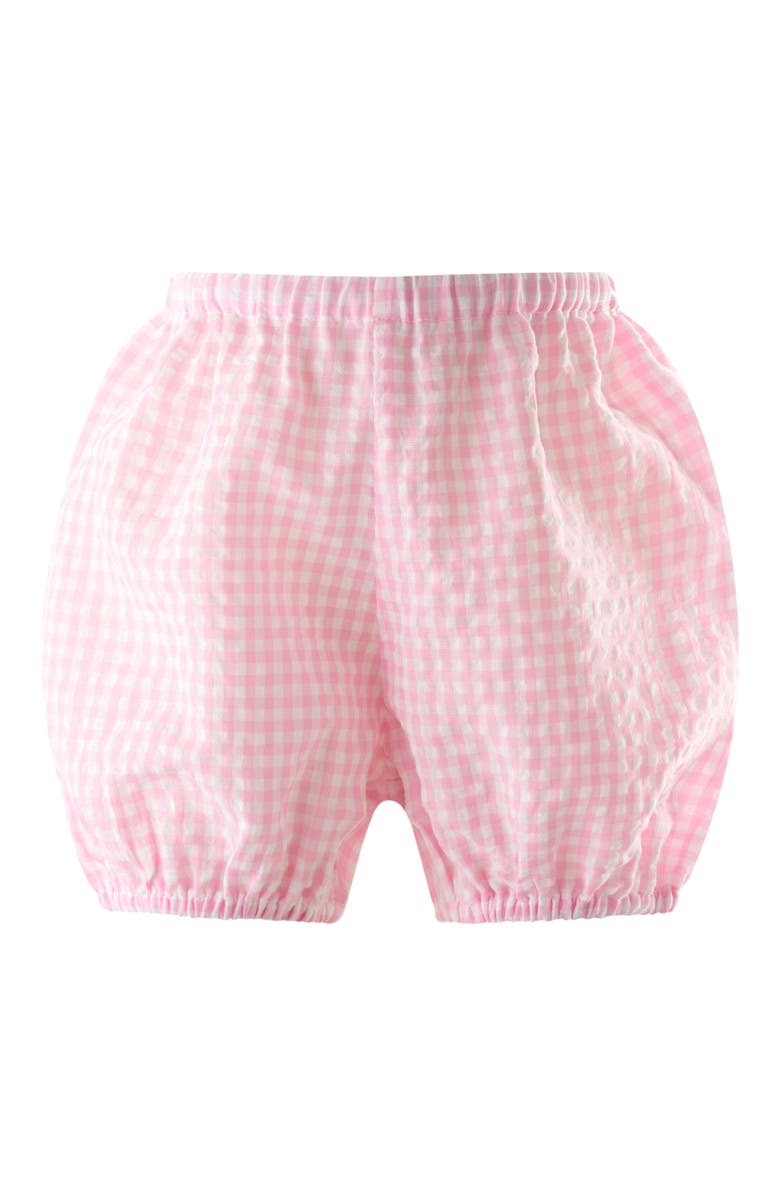 Rachel Riley Gingham Smocked Dress & Bloomers, Alternate, color, 