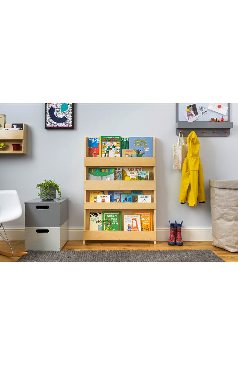 Tidy Books Slim Natural Wood Bookcase, Alternate, color, Natural