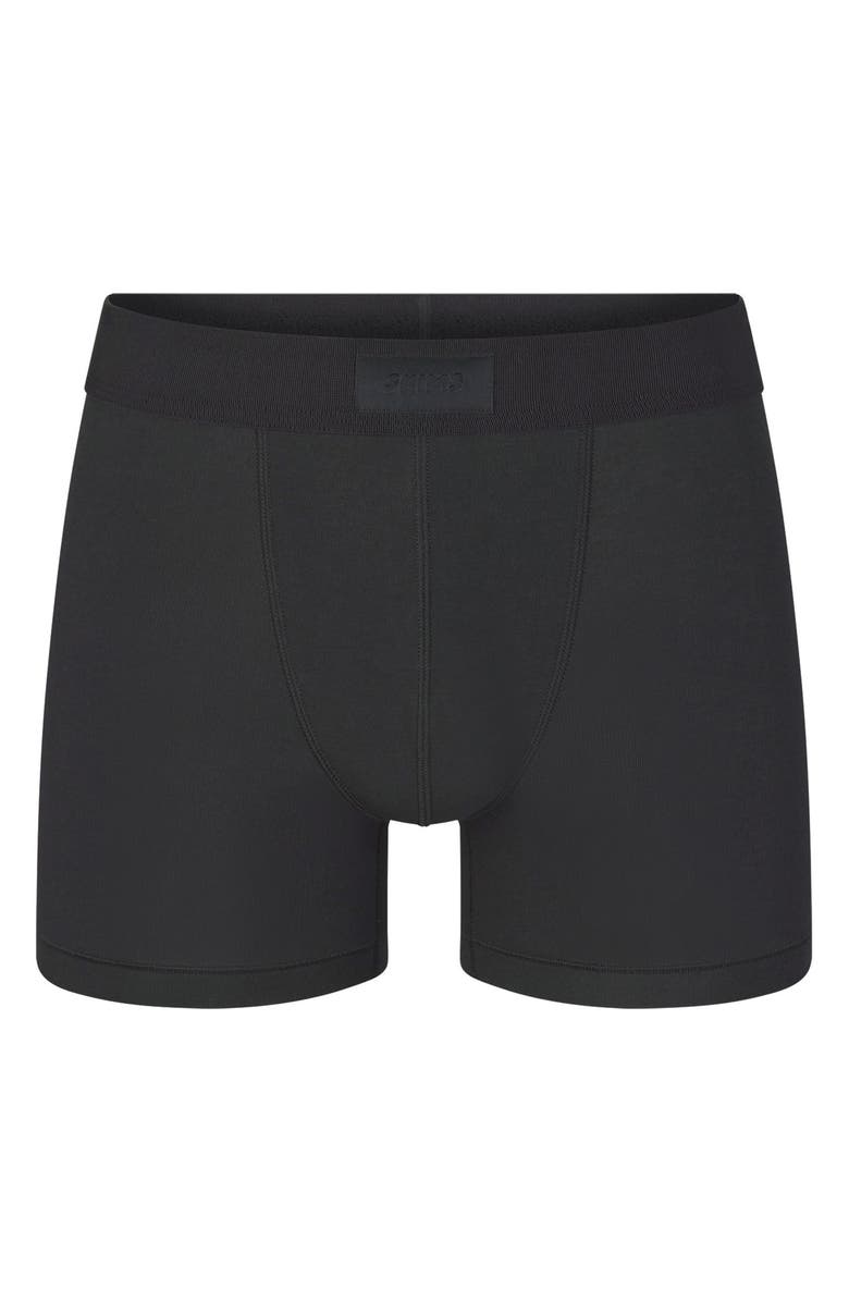SKIMS 3-Inch Cotton & Modal Blend Boxer Briefs, Alternate, color, Onyx