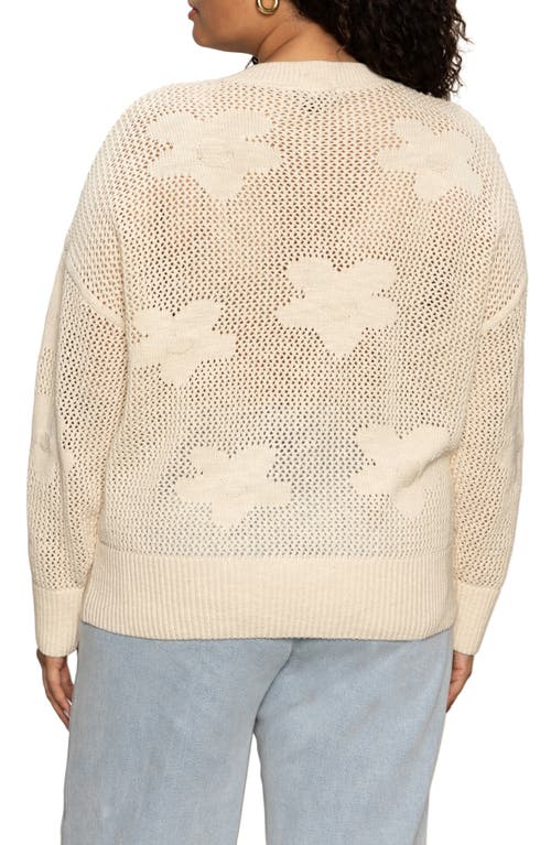 Sanctuary Flower Pop Cotton Zip Cardigan In Eco Natural