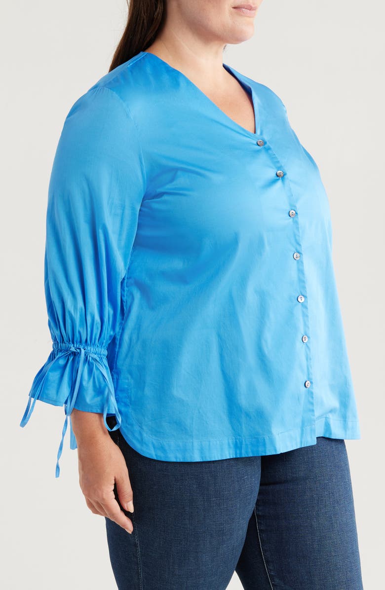 HARSHMAN Moana V-Neck Button-Up Shirt, Alternate, color, 