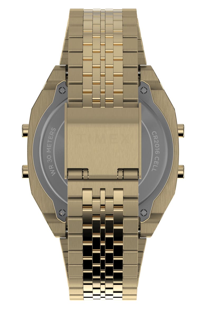 T80 Digital Chronograph Bracelet Watch, 36.5mm, Alternate, color, GOLD