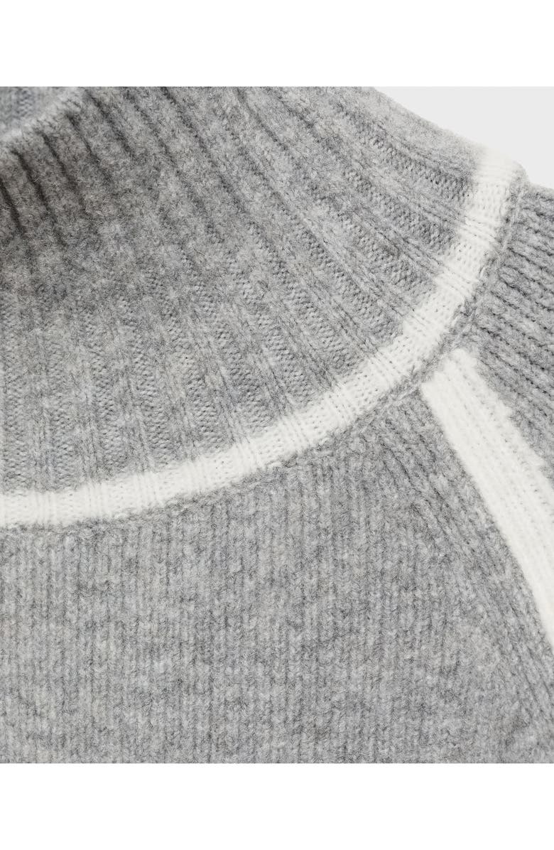 MANGO Contrast Detail Turtleneck Sweater, Alternate, color, 