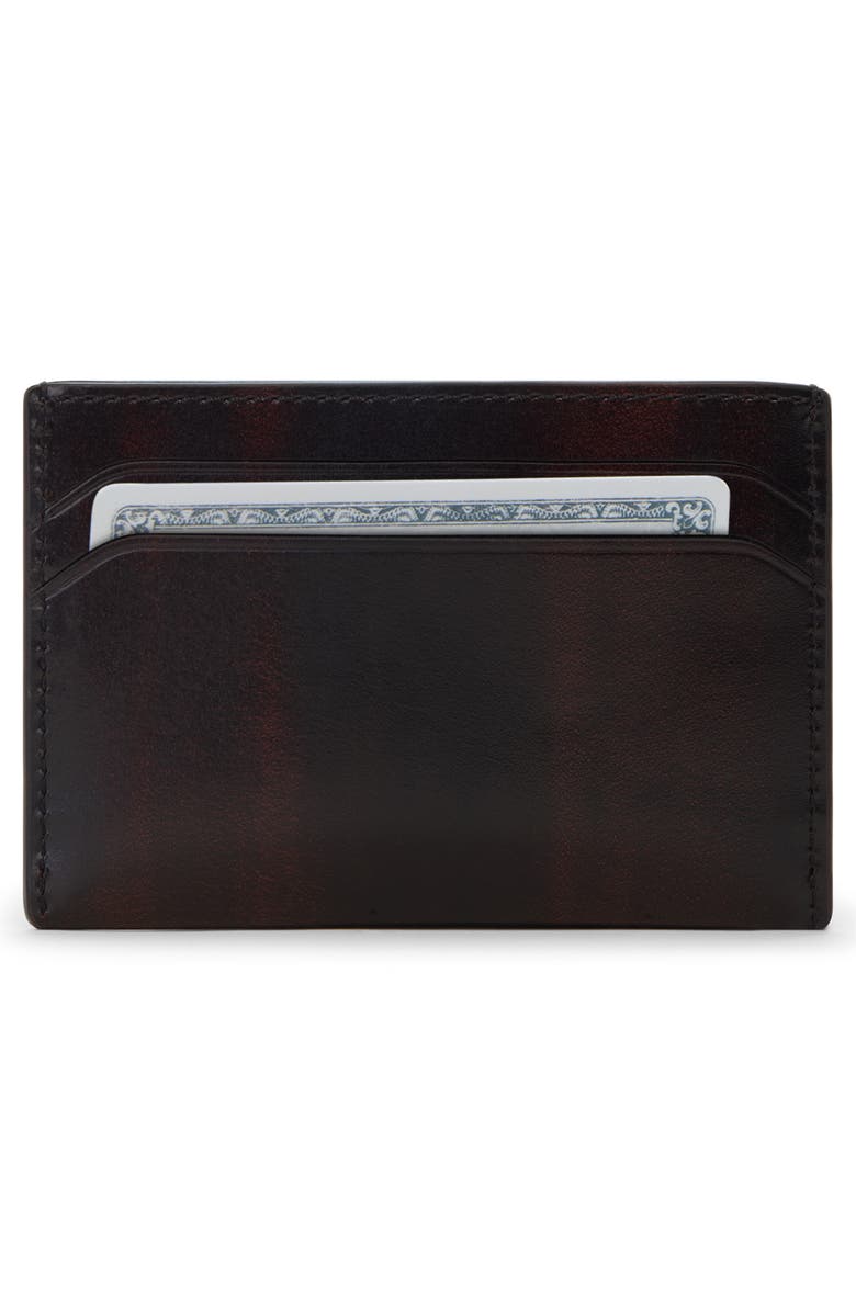 TUMI Nassau Slim Leather Card Case, Alternate, color, Burnished Wine Ombre