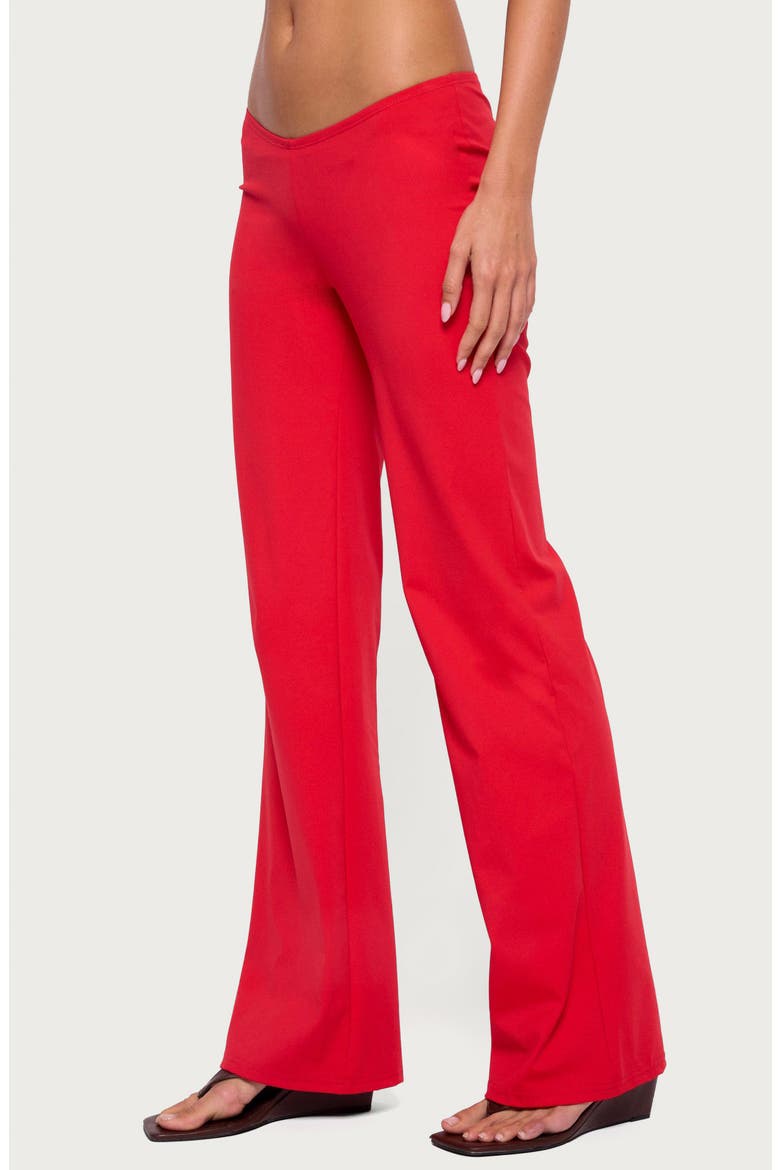 Anika Scooped Straight Leg Pants, Alternate, color, RED