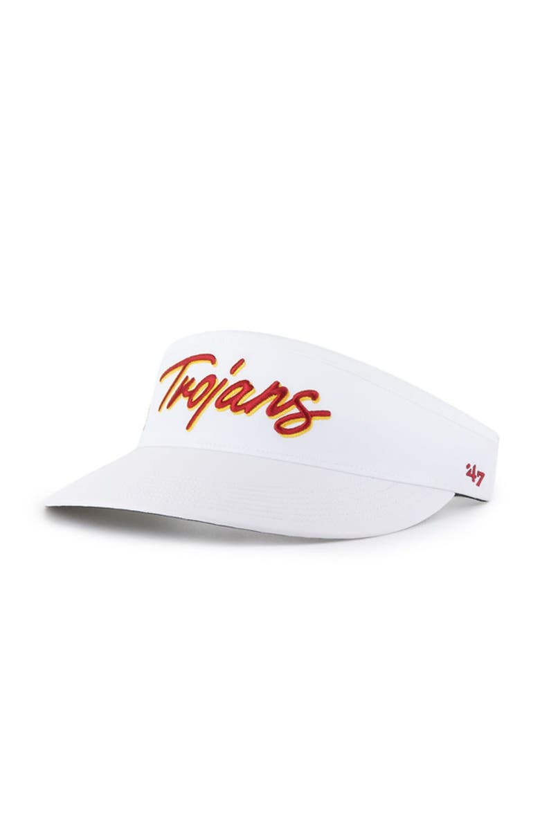 '47 Men's '47 White USC Trojans Melbourne brrr° Adjustable Visor, Alternate, color, White
