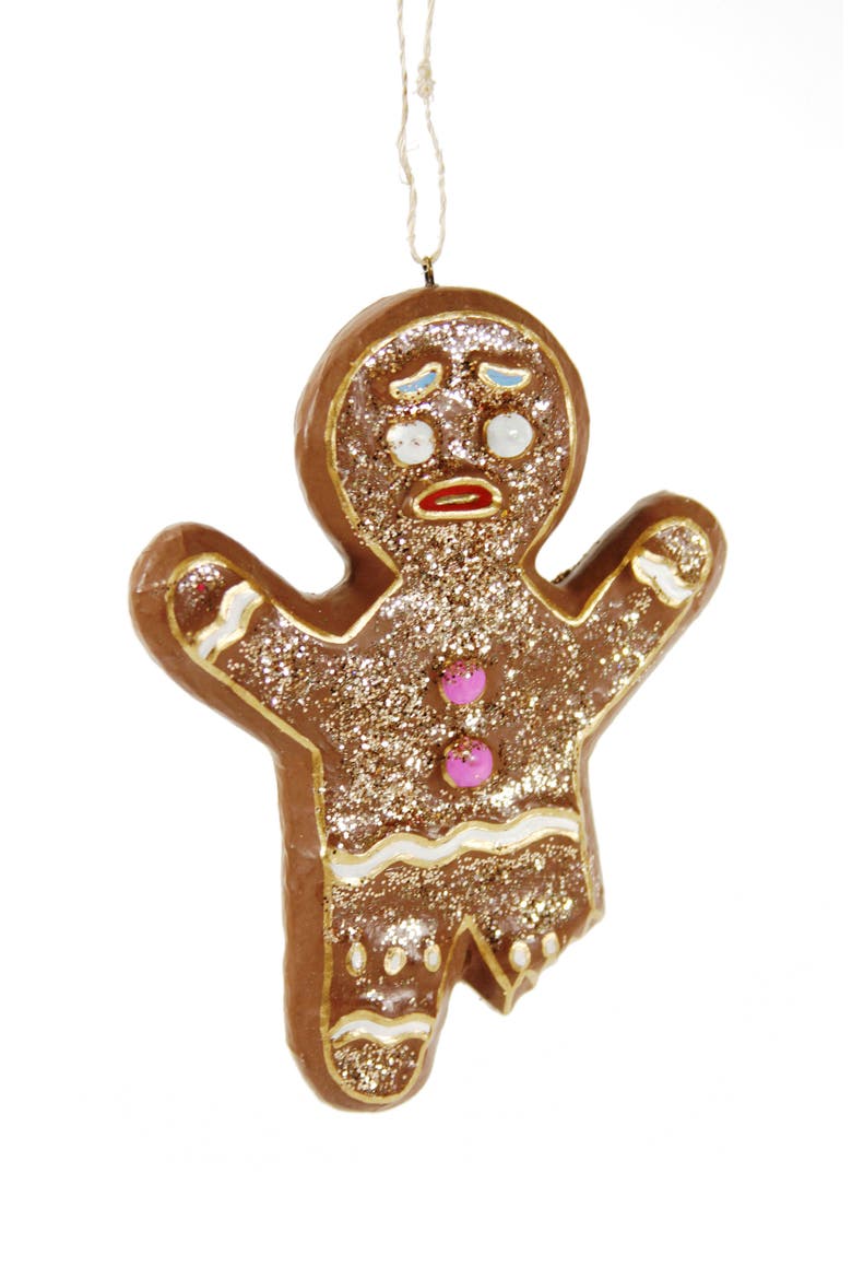 Gingerbread Ornament, Main, color, BROWN MULTI