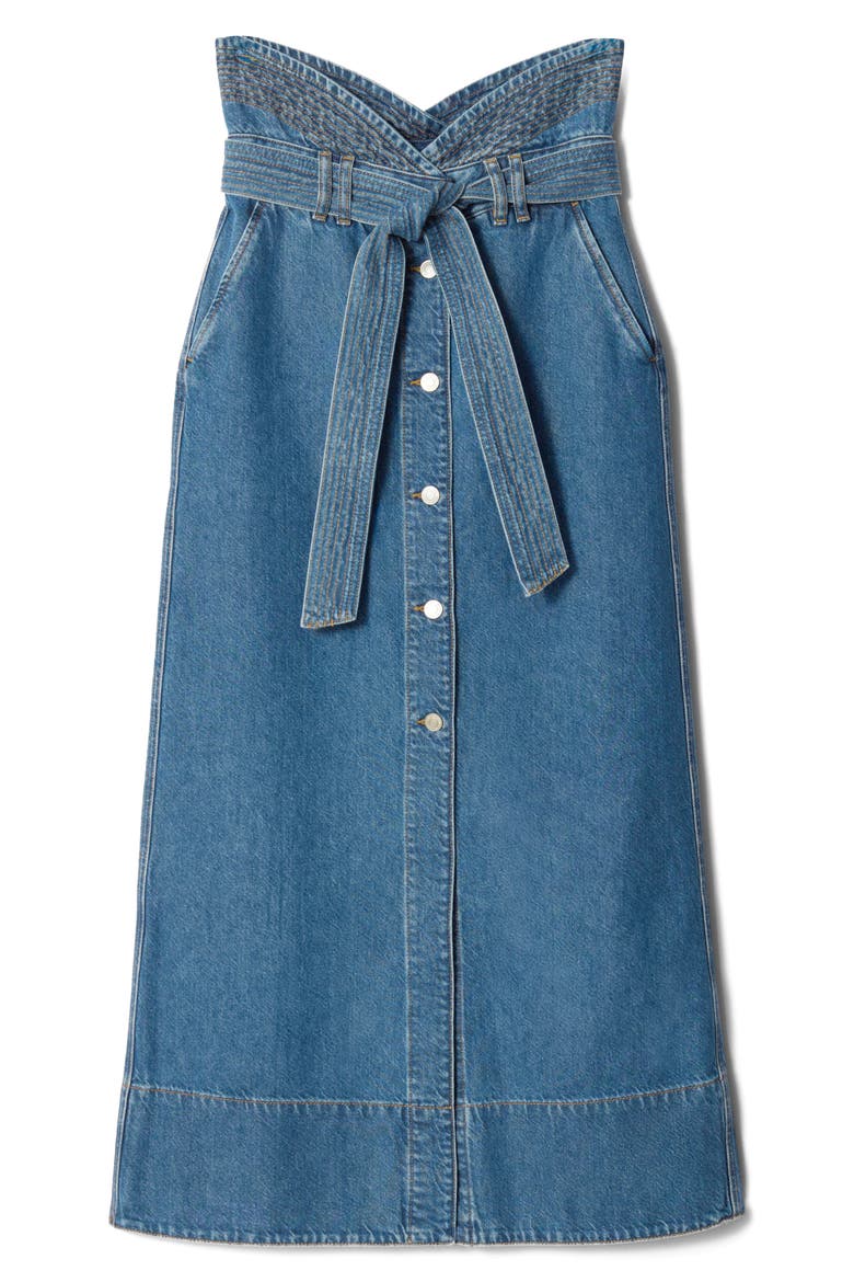 Denim Maxi Skirt, Alternate, color, BLUE MEDIUM DUSTY