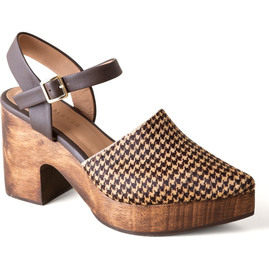 Huma Blanco Pearl Genuine Calf Hair Mary Jane Platform In Brown