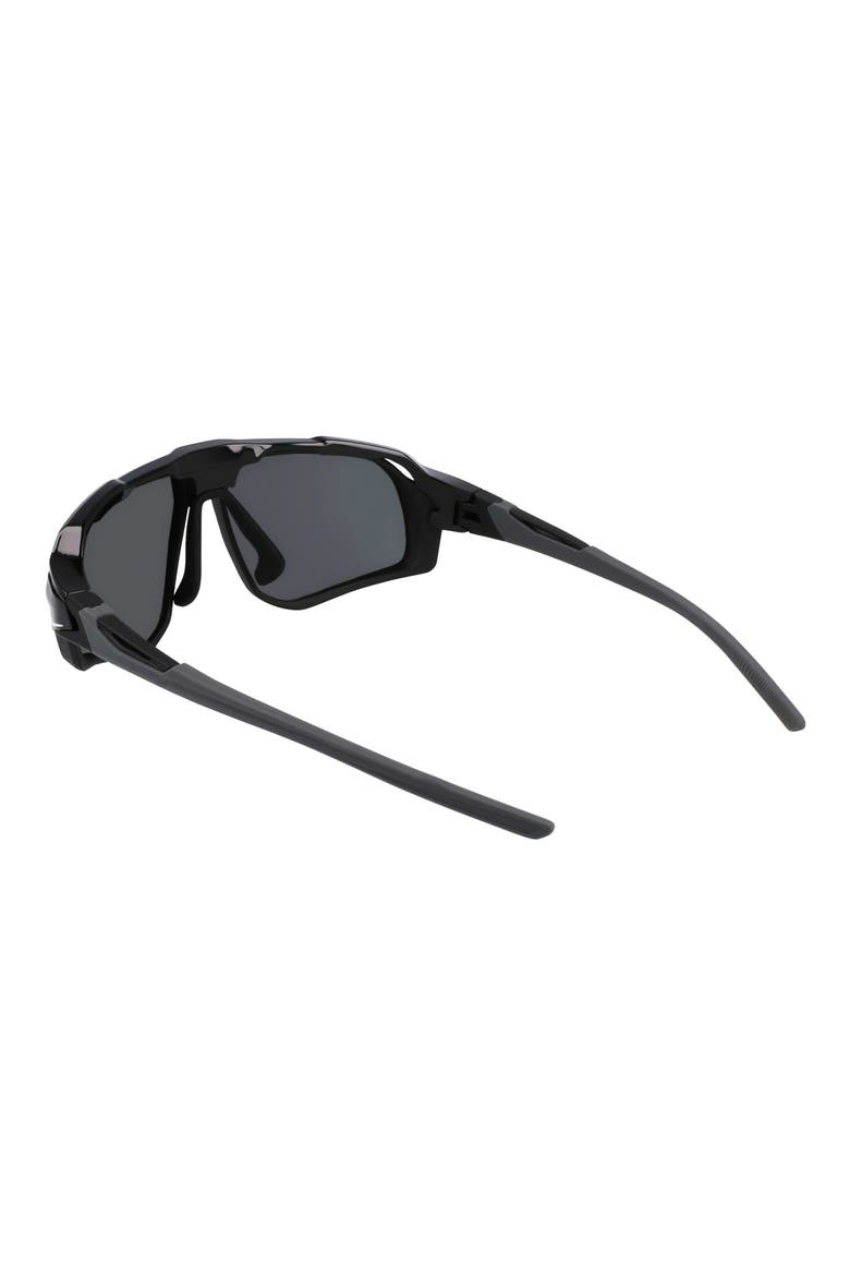 Flyfree 72mm Rectangular Sunglasses, Alternate, color, BLACK / SILVER FLASH/ VOLT