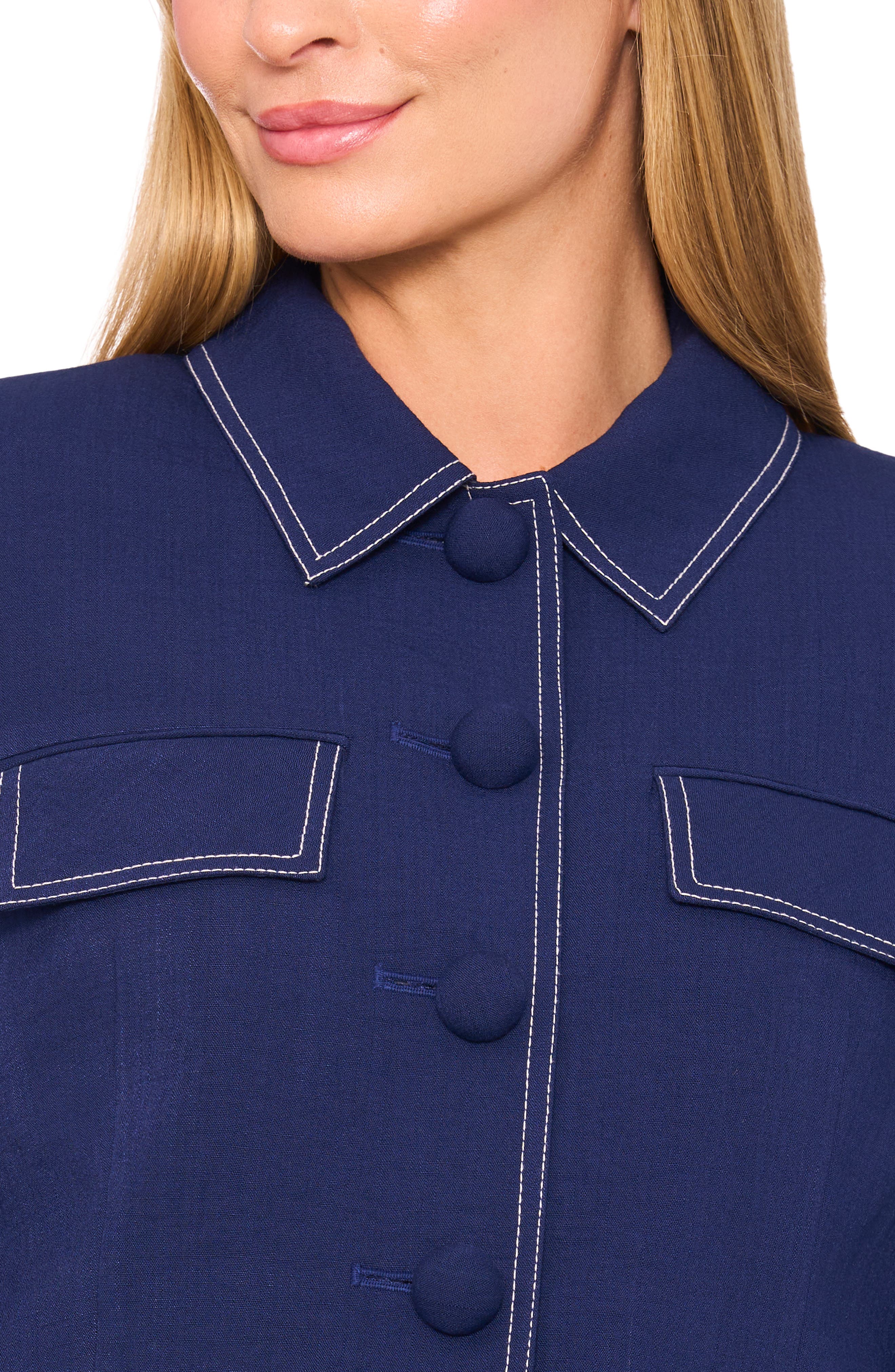 Flap Topstitch Jacket (Women) | Nordstrom