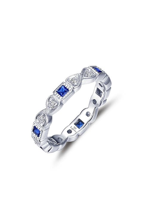 Simulated Diamond & Birthstone Band Ring