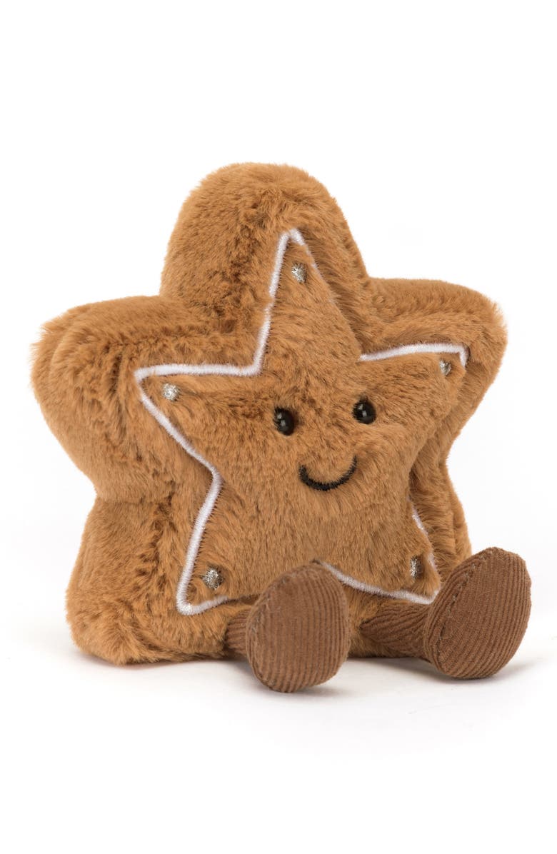 Jellycat Amuseables Star Cookie Stuffed Animal, Main, color, Brown