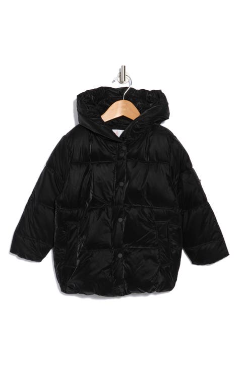 Kids' Twill Hooded Puffer Jacket (Little Kid)