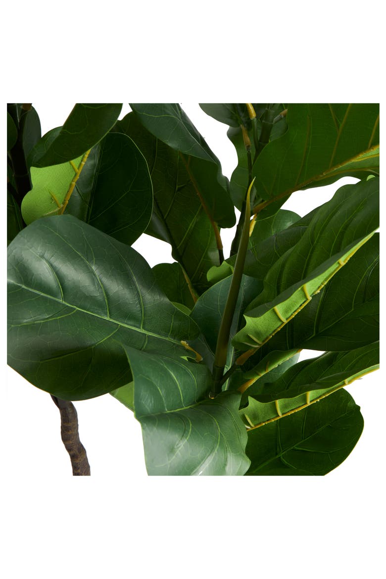 Green Faux Foliage Artificial Potted Plant, Alternate, color, GREEN
