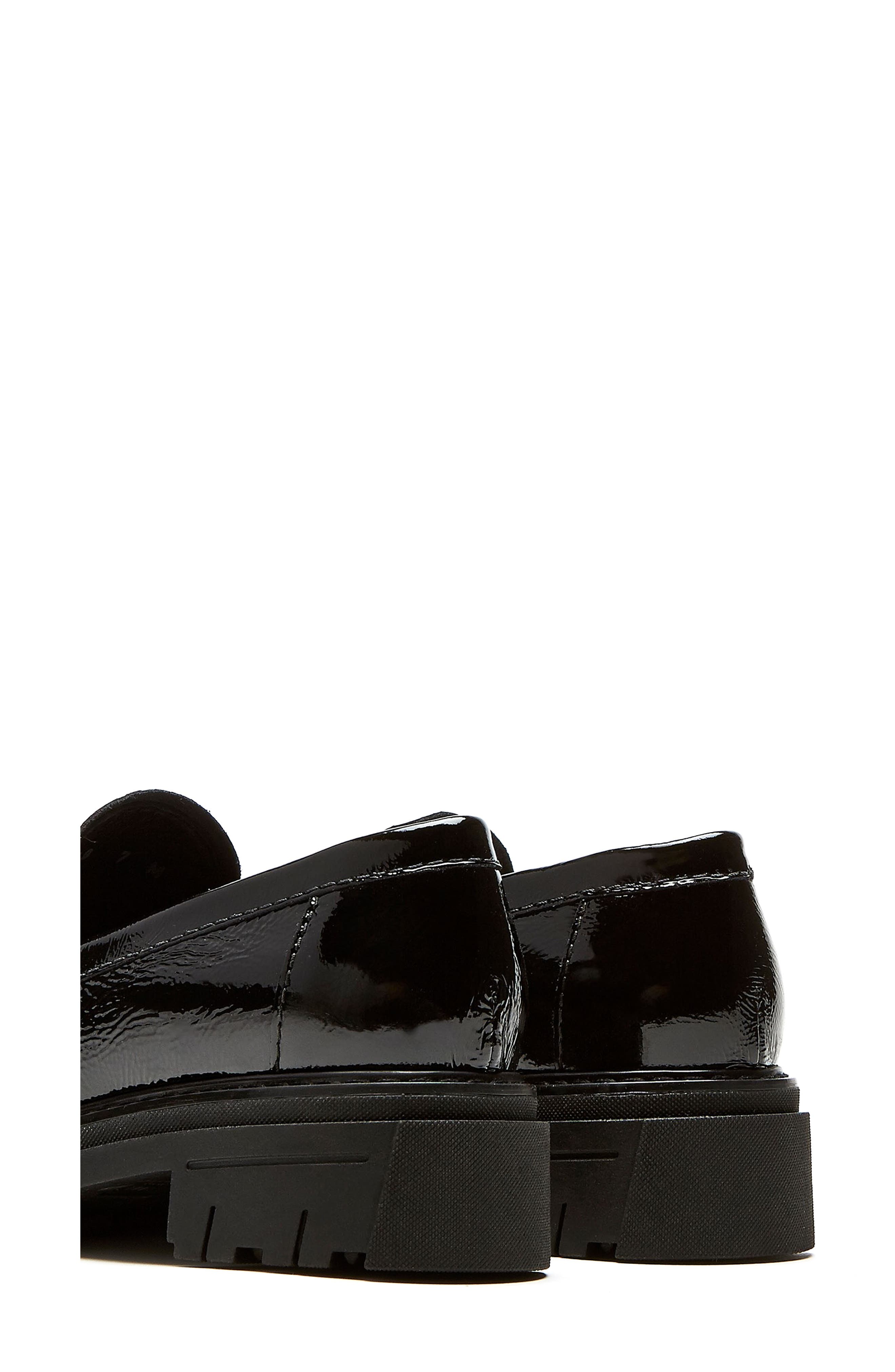 Della City Dry™ Lug Sole Waterproof Loafer, Alternate, color, BLACK PATENT