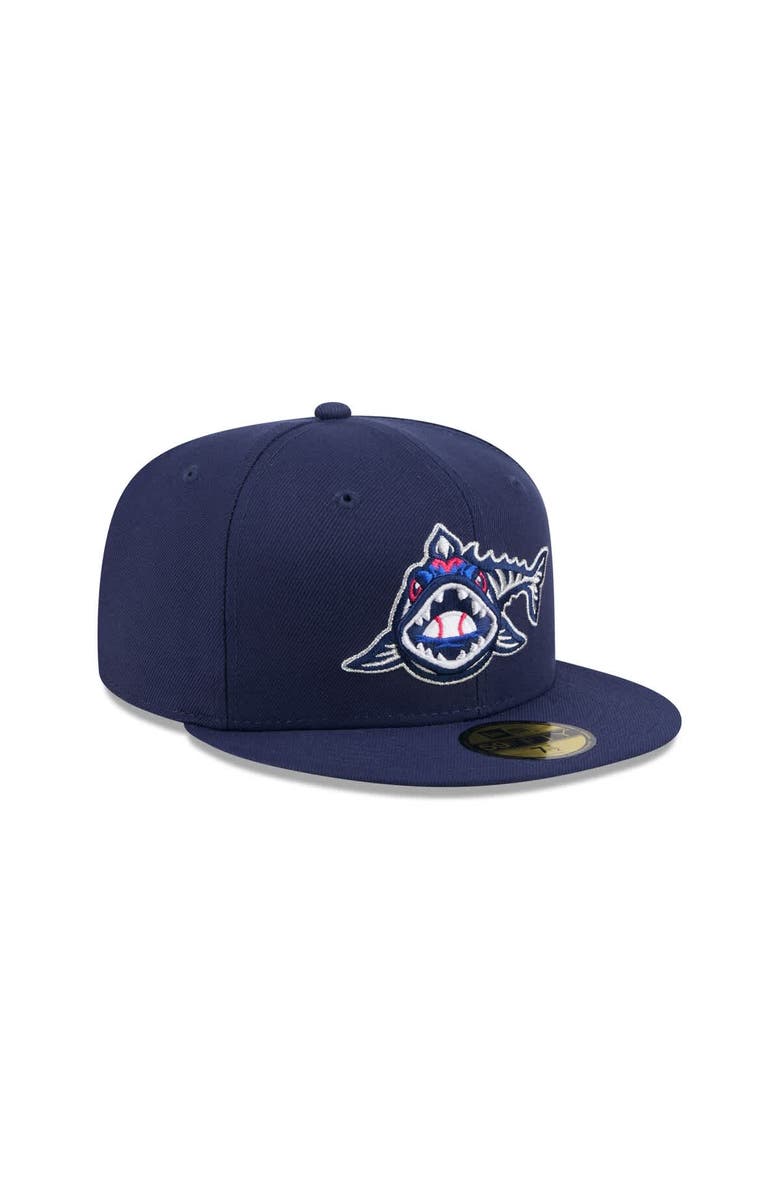 New Era Men's New Era Navy Pensacola Blue Wahoos Theme Nights 59FIFTY Fitted Hat, Alternate, color,