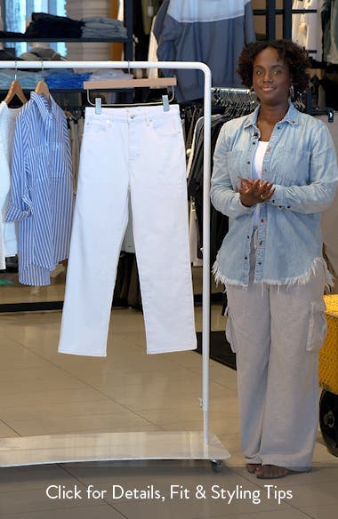 FRAME The Ruler High Waist Crop Straight Leg Jeans | Nordstromrack