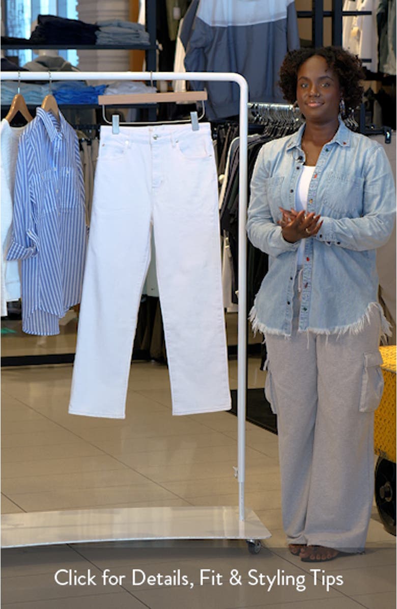 The Ruler High Waist Crop Straight Leg Jeans, sales video thumbnail