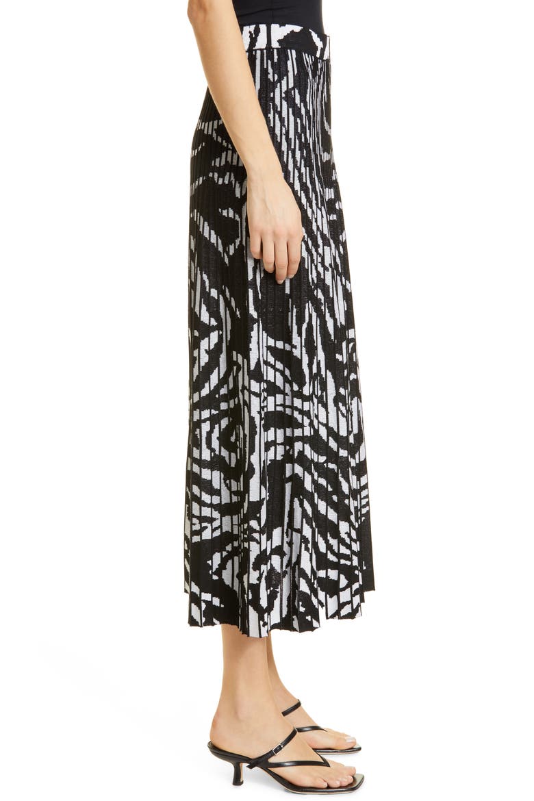 Zebra Swirl Knit Skirt, Alternate, color, BLACK/ WHITE