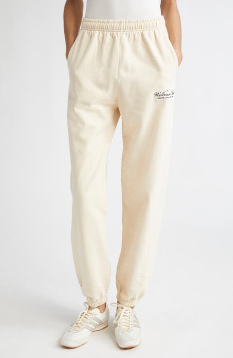 フィットネスボトムス SPORTY  RICH Women Straight Pants CREST SWEATPANTTEAL Green SPORTY RICH Women Straight Pants CREST SWEATPANTTEAL Green