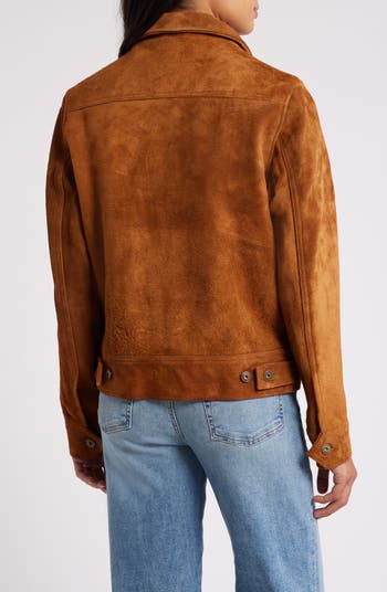 美品　Schott Suede Leather Trucker Jacket Schott NYC Roughout Cowhide Suede Trucker Jacket | Nordstrom