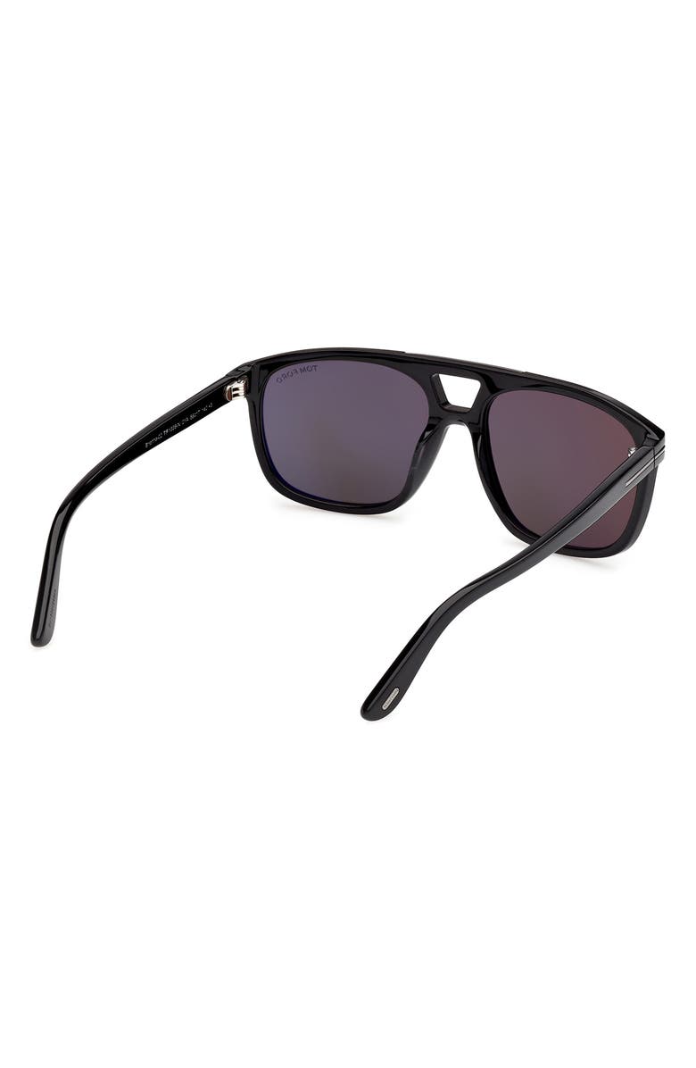 TOM FORD Brianna 58mm Gradient Navigator Sunglasses, Alternate, color, Black Dark Gunmetal / Smoke