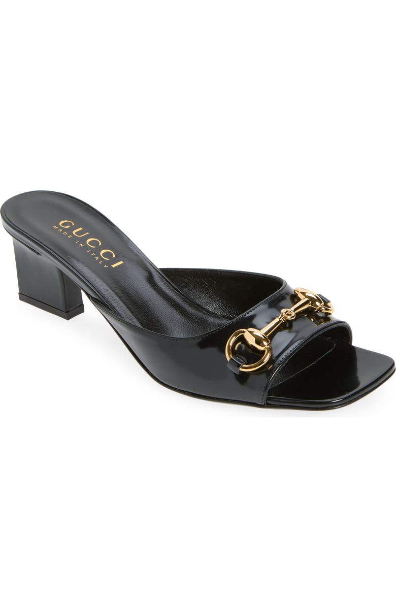 Gucci Signora Horsebit Slide Sandal, Main, color, 1000 Nero