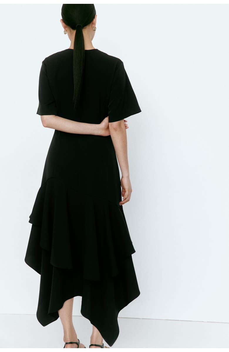 H&M Asymmetric dress, Alternate, color, Black