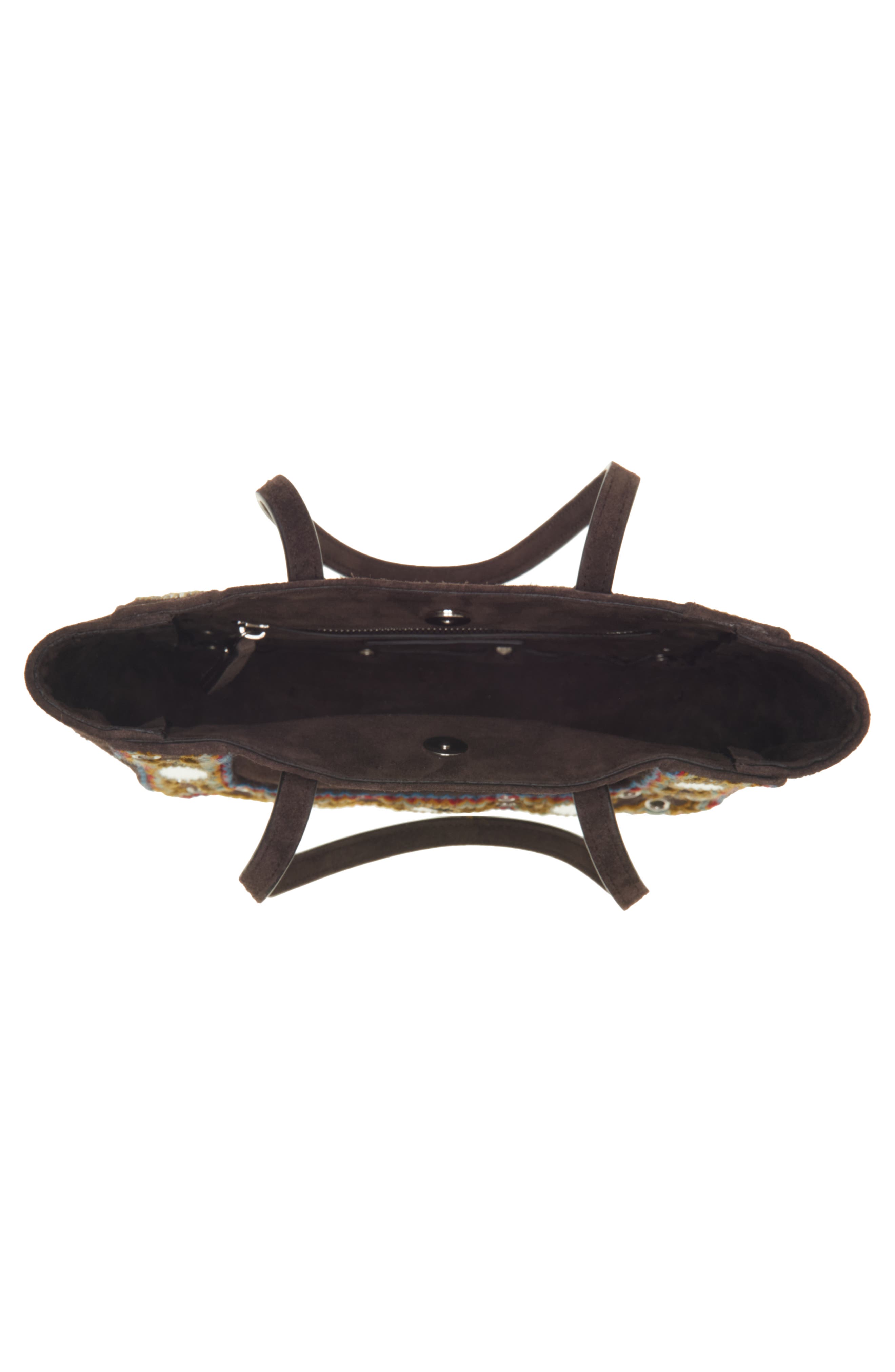 Valentino Garavani Mini Nellcôte Suede Tote Bag, Alternate, color, Multicolor/ Testa Di Moro