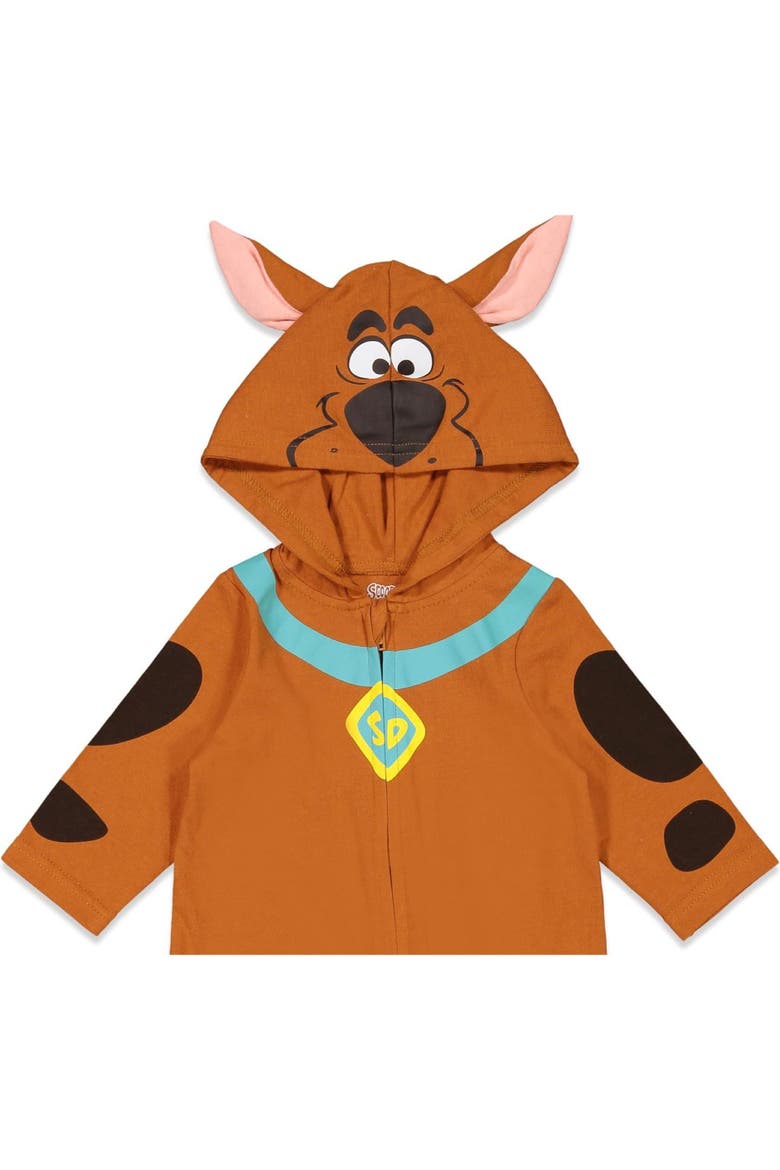 Scooby Doo Hooded Coverall, Alternate, color, Scooby Detail Brown