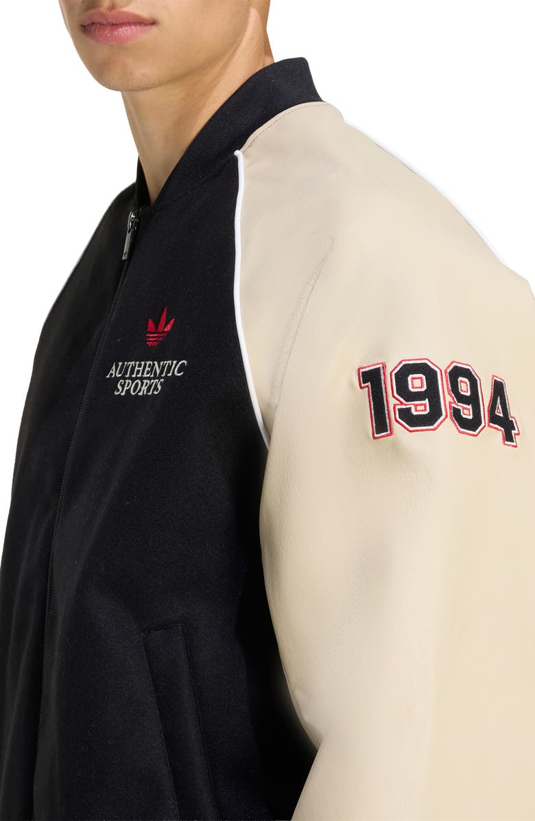 adidas SST Jacket, Alternate, color, Black/ Stone Khaki/